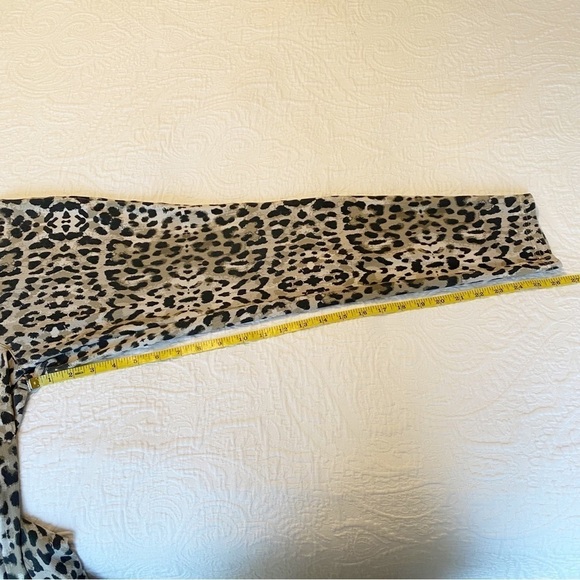 HUE Leopard Print Denim Stretch Leggings Jeggings - Large - Picture 8 of 12
